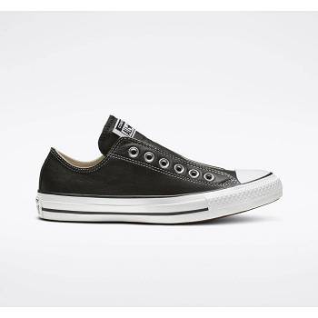 Converse Chuck Taylor All Star Kožené Cierne - Damske Slip On